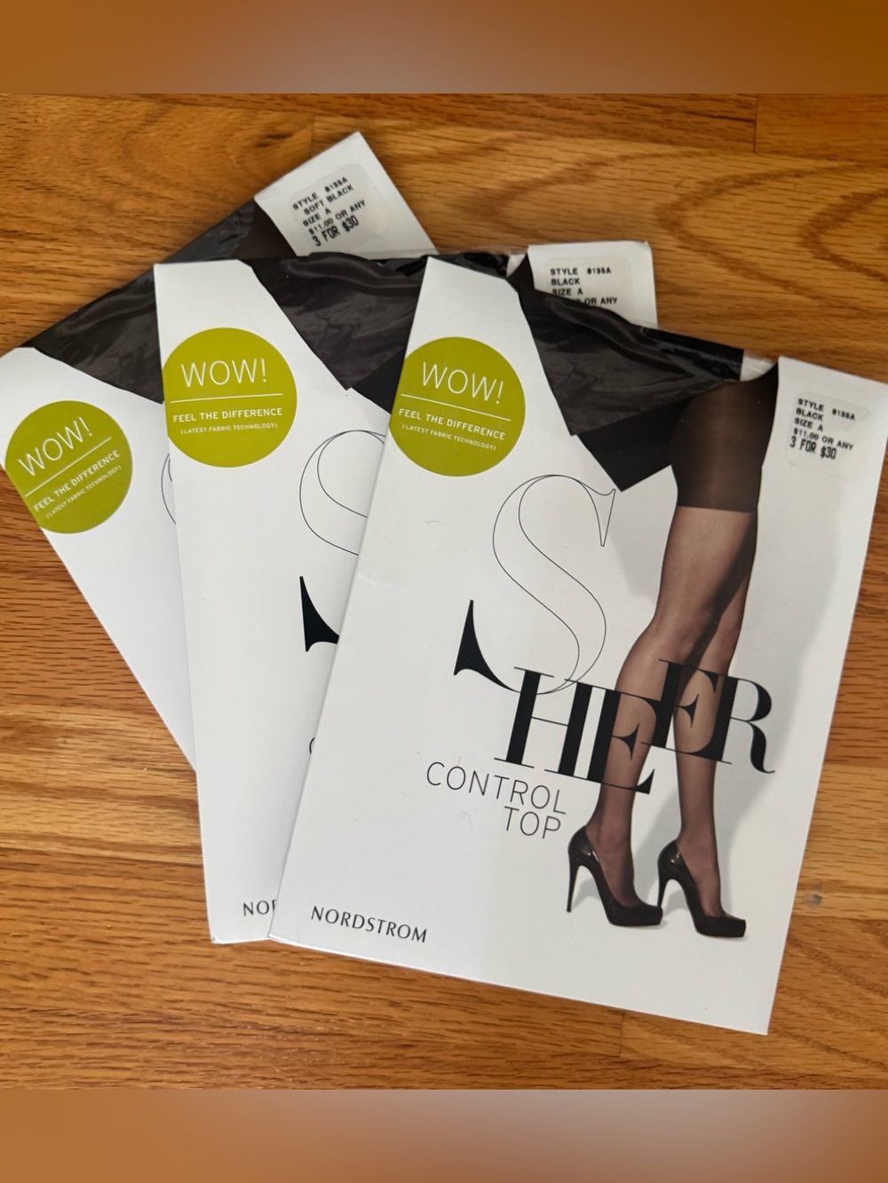 Lot of 3 New Nordstroms Sheer Pantyhose